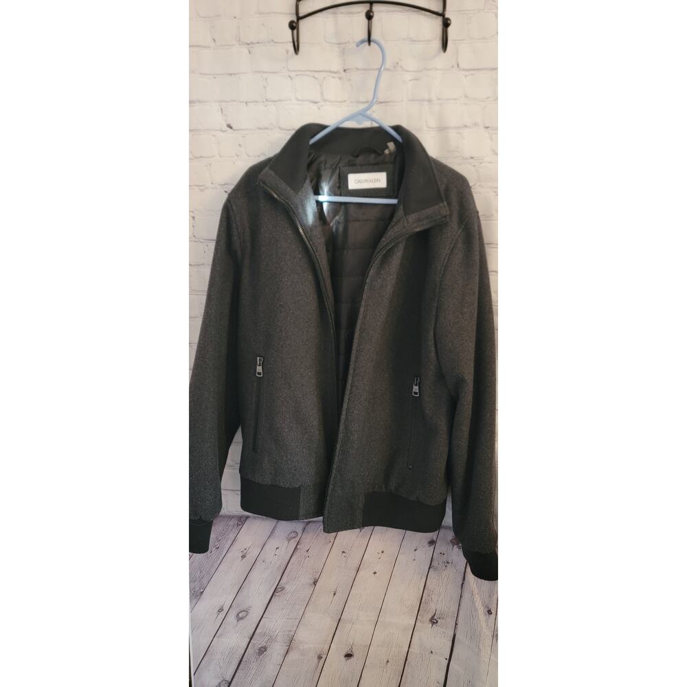 Men's Calvin Klein Charcoal Gray Jacket Medium